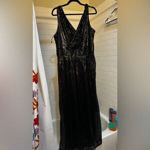 Black Sequin Evening Gown Women’s Size 18W